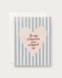 Card with a heart design with stripes for a stepmom