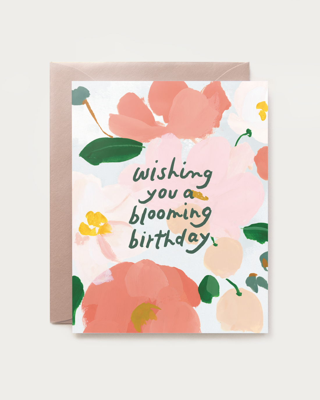 Floral birthday card with &
