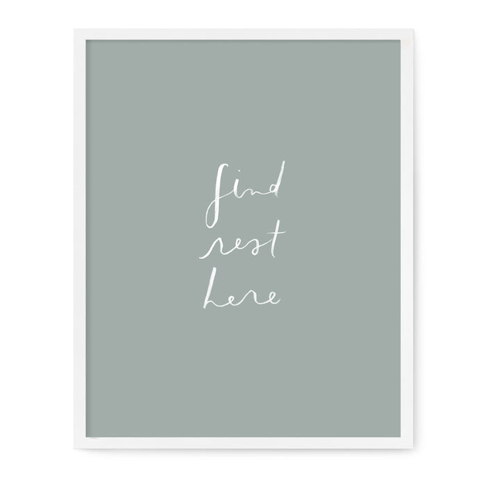 Affirmations - Find Rest Here Print