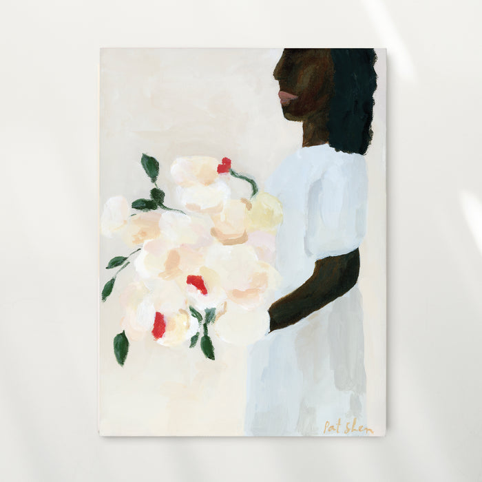 A Woman And Her Flowers Limited Edition Art Print