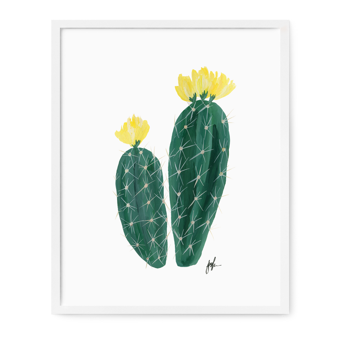 Flowering Cacti III Print