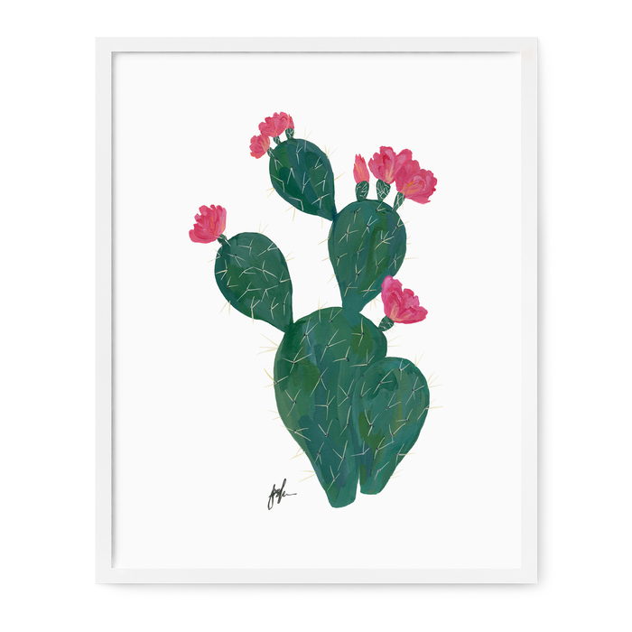 Flowering Cacti V Print