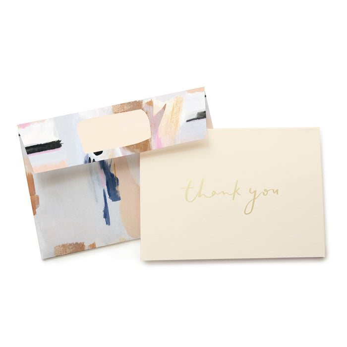 Blue Abstract Thank You Card
