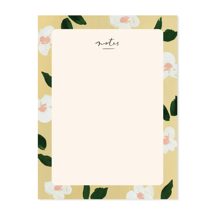 Ochre Florals Blank Everyday Notepad